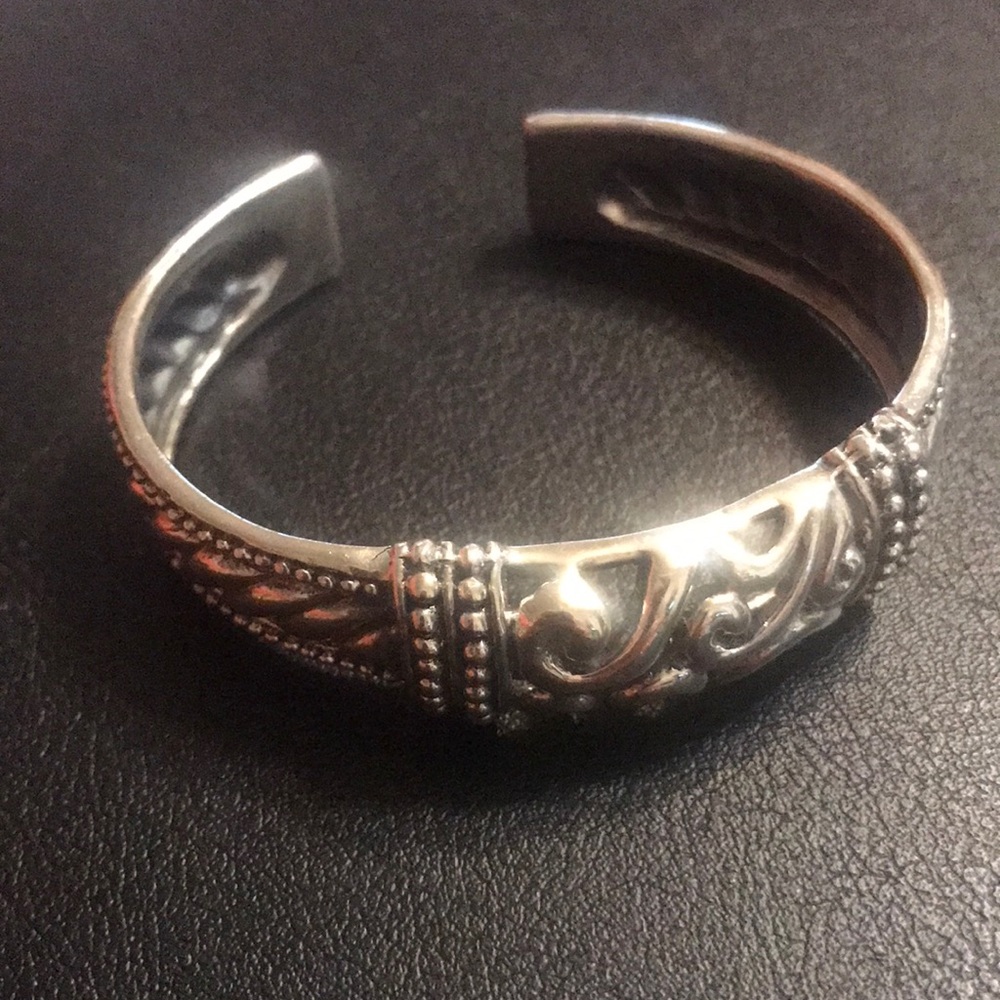 .925 Sterling silver open scroll bracelet 33.1 g